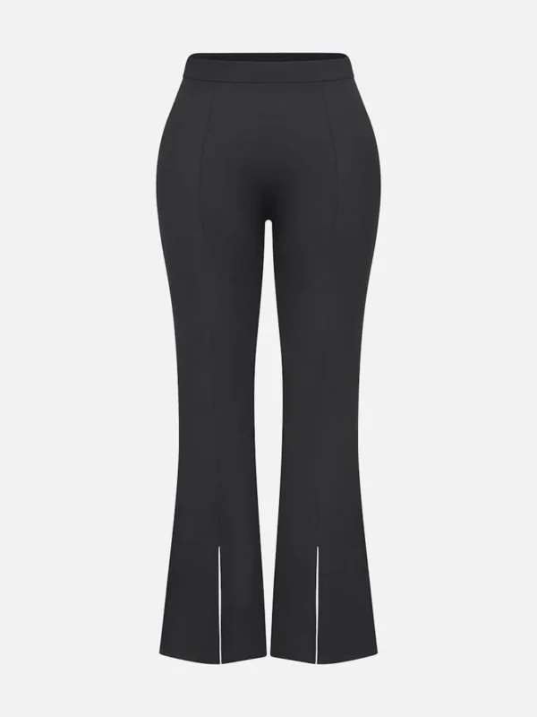 High-waisted Abdominal Control Front Slit Flare Legging - Image 7