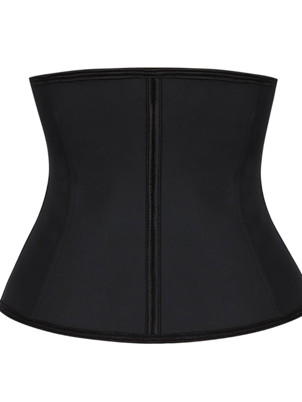 Matching Black Zipper Latex Waist Trainer Plus Size For Girl - Image 4