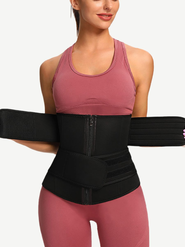 Athletic Waist Trainer Black Big Size Neoprene With Sticker Tummy Control - Image 2