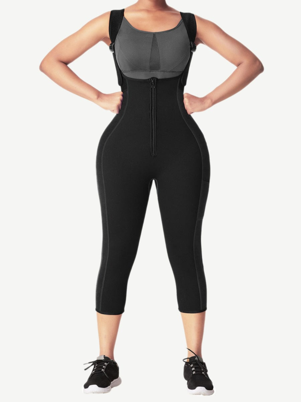 Invisible Black Neoprene Waist And Thigh Trainer Body Shaper Waist Slimmer