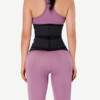 Trendy Black 7 Steel Bones Waist Cincher Double Belts Body Trimmer - Image 4