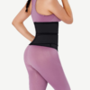 Trendy Black 7 Steel Bones Waist Cincher Double Belts Body Trimmer - Image 3