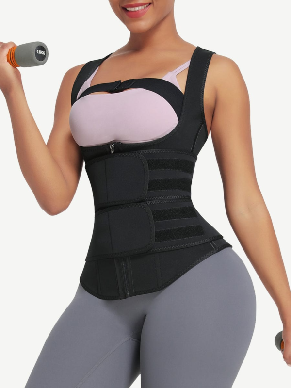 9 Bones Hooks Zipper Neoprene Waist Trainer - Image 6