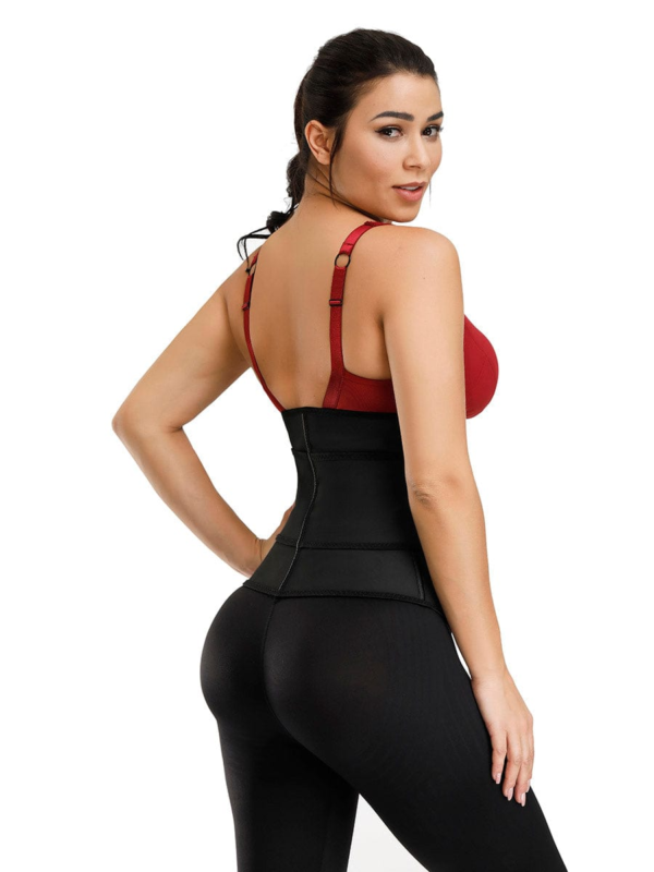 3 Rows Hook-and-Eye Closure Single Belt Tummy Compression Waist Trainer - Image 2