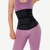Trendy Black 7 Steel Bones Waist Cincher Double Belts Body Trimmer - Image 2