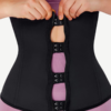 Trendy Black 7 Steel Bones Waist Cincher Double Belts Body Trimmer - Image 5
