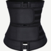 Trendy Black 7 Steel Bones Waist Cincher Double Belts Body Trimmer - Image 6