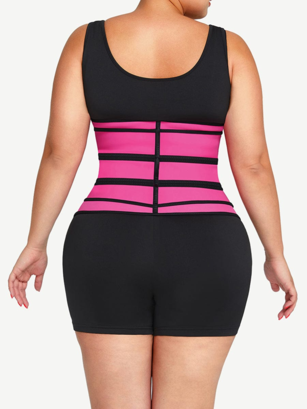 Tummy Waist Trainer 7 Steel Bones Latex Zipper Control Midsection - Image 2