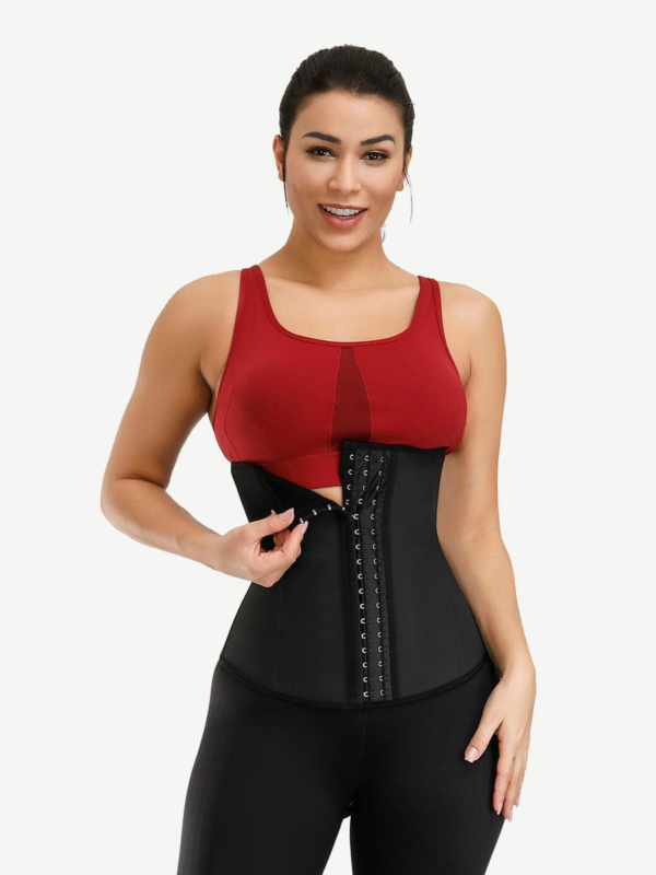 3 Rows Hook-and-Eye Closure Single Belt Tummy Compression Waist Trainer