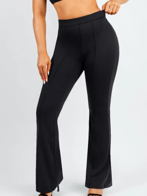 High Waist Trimming Tummy Tuck Leg Shaping Flare Pants - Image 6