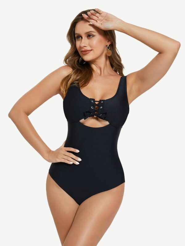 One-Piece Shapewear Swimsuit With Cut-out Design