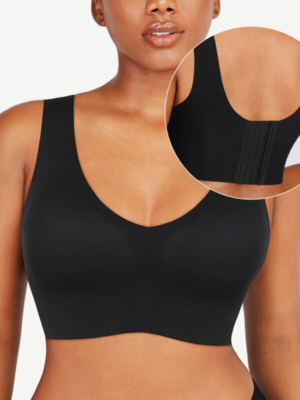 Fitted V-Neck Seamless Bra Tank Top