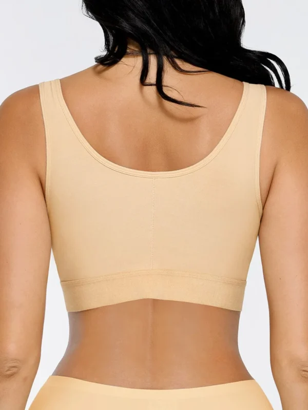 Adjustable Front Closure Post-Surgery Bra with Triple Hooks - Image 3