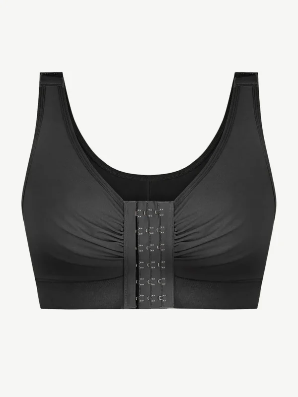 Adjustable Front Closure Post-Surgery Bra with Triple Hooks - Image 17