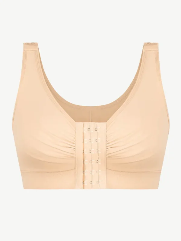 Adjustable Front Closure Post-Surgery Bra with Triple Hooks - Image 9