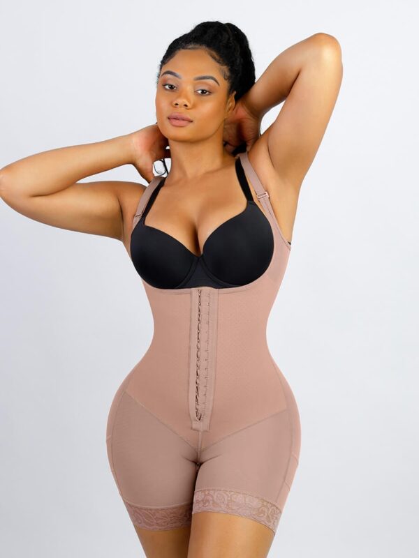 Breathable Latex Open Bust Tummy Control Firm Compression Shapewear