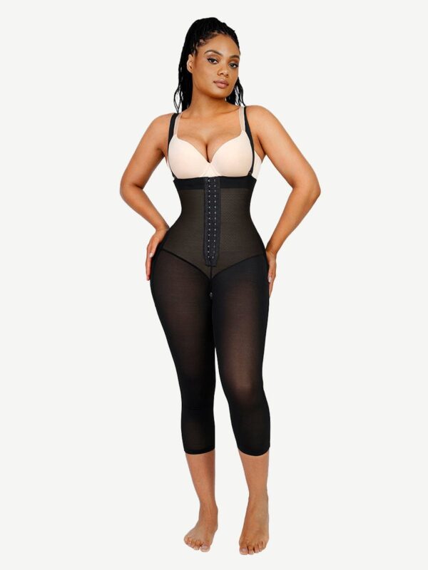 Latex Open Bust Tummy Control Shapewear with Adjustable Straps