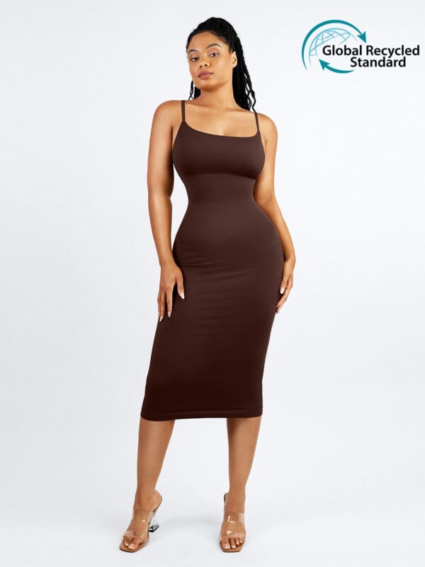 Eco-friendly Seamless 360° Waist Control Midi Shaping Dress