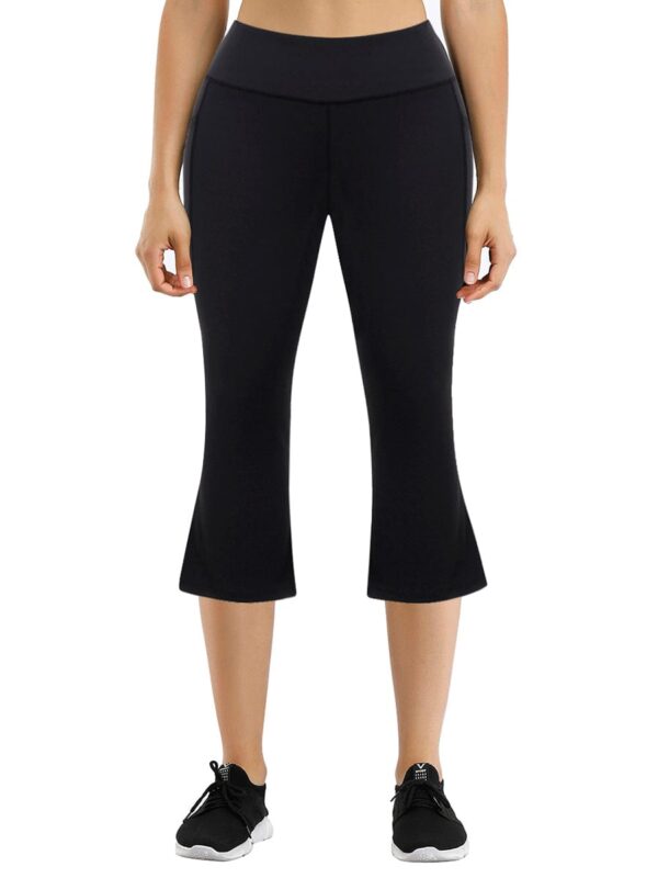 Exquisite Black High Rise Keen-Length Yoga Pants Women's Essentials