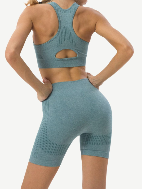 Seamless Knitting Short Yoga Suits 2-in-1 Gymwear - Image 6